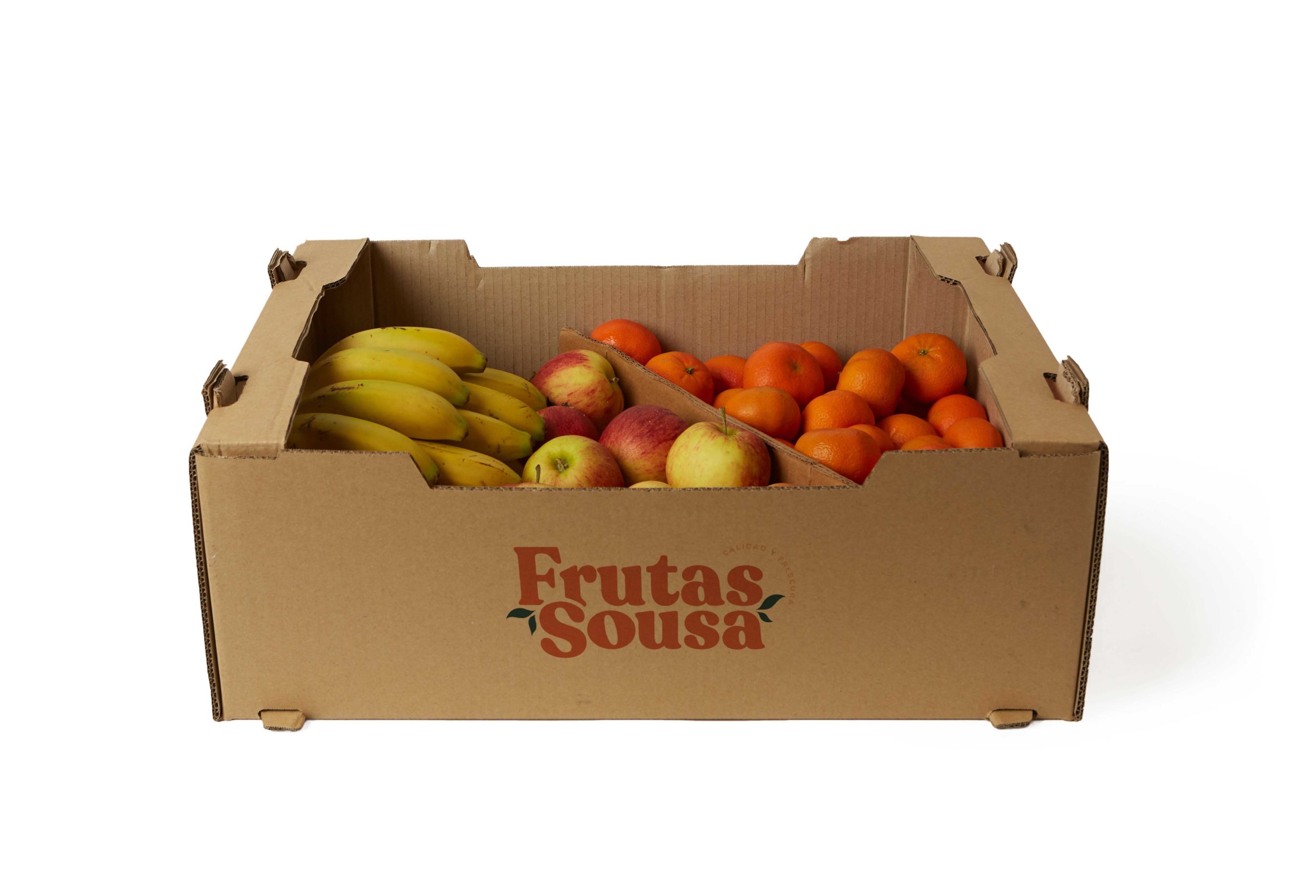 Caja de Fruta con Madarinas, plátanos y manzanas